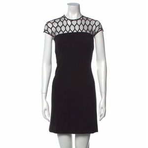 NWT. GUCCI black MESH LACE TOP Cocktail Dress XS